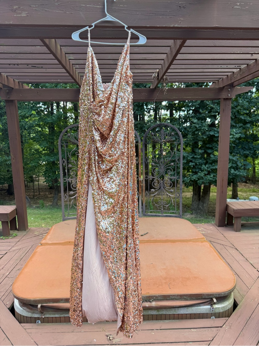 Fashion Nova Mauve Beautiful Escape Sequin Maxi Dress - 3X NWT